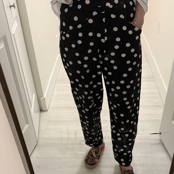 M x M Matthildur Polka Dot Cotton Spandex Women's Pants - Picture 4 of 4